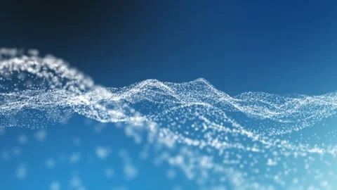 Abstract dynamic background of glowing gray magical waves on dark background 動画素材 282443522