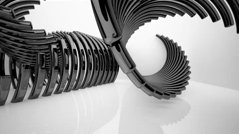 Abstract dynamic black and white interior .  Stock Footage 92291558