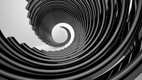 Abstract dynamic black and white interior .  Stock Footage 92292711