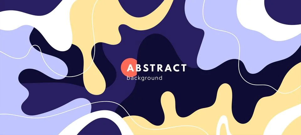 Abstract dynamic blob wave banner. Pattern liquid blob motion, smooth shape.. Stock Illustration