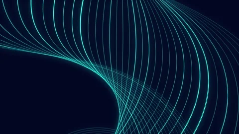 Abstract dynamic blue vortex, fractal frame, waves of glowing particles. 動画素材 288468907
