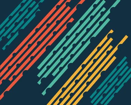 Abstract dynamic bright background filled with colored lines Stock Illustration