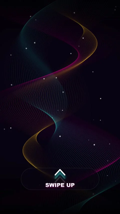 Abstract dynamic colorful lines and particles on a dark background, perfect.. Видео 347350289