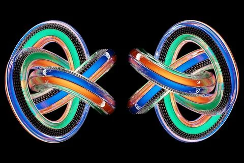 Abstract dynamic   colorful   shape. 3D illustration and rendering. Elegant l Stock Photos