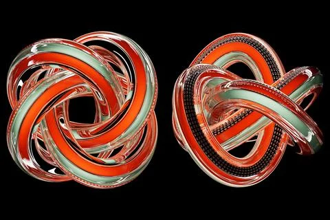 Abstract dynamic   colorful   shape. 3D illustration and rendering. Elegant l 스톡 사진