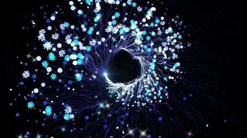 Abstract dynamic cool particle fluid background material Stock Footage 334097985