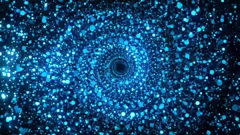Abstract dynamic cool particle fluid background material Stock Footage 334098065
