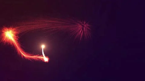 Abstract dynamic cool particle fluid background material Stock Footage 334098235