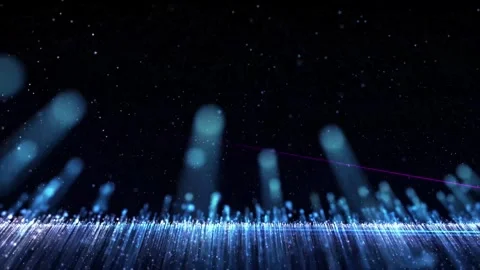 Abstract dynamic cool particle fluid background material Stock Footage 334098245