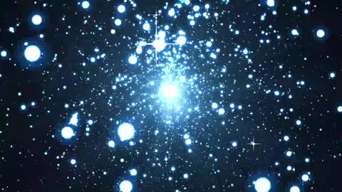 Abstract dynamic cool particle fluid background material Stock Footage 334098251