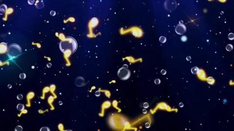 Abstract dynamic cool particle fluid background material Stock Footage 334098253