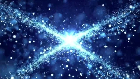 Abstract dynamic cool particle fluid background material Stock Footage 334098261