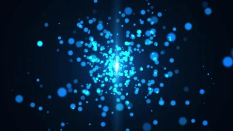 Abstract dynamic cool particle fluid background material Stock Footage 334098270