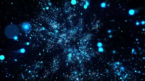 Abstract dynamic cool particle fluid background material Stock Footage 334098290