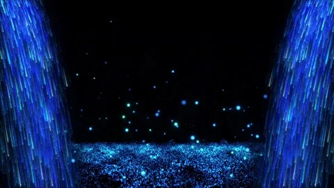 Abstract dynamic cool particle fluid background material Stock Footage 334109814