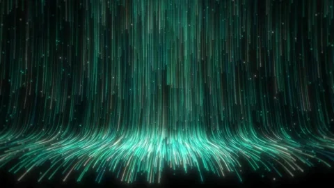 Abstract dynamic cool particle fluid background material Stock Footage 334109883