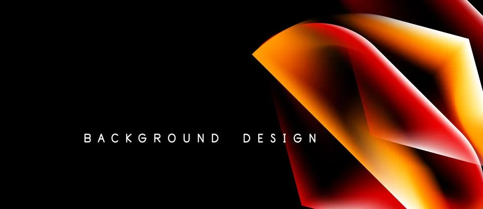 Abstract dynamic design. Gradient colors blend, creating flowing shapes again Stock Illustration