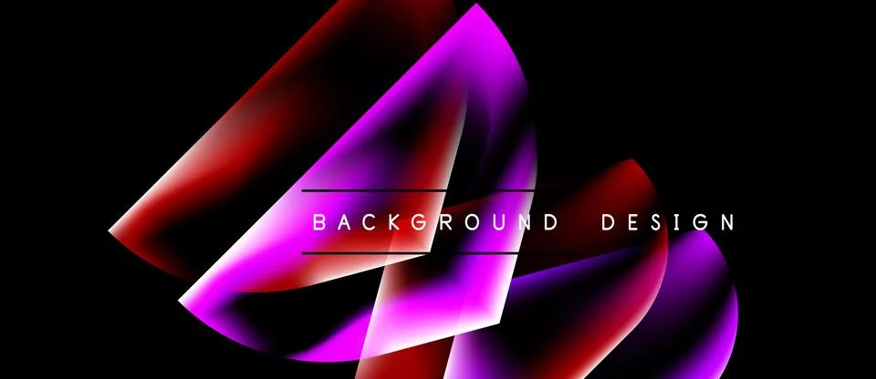 Abstract dynamic design. Vibrant gradients, flowing shapes, modern aesthetic. Illustrazione stock