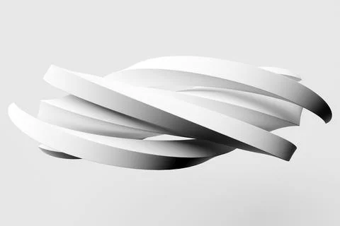 Abstract dynamic droplet shape with  smooth objects, sides on a white isolate 스톡 사진
