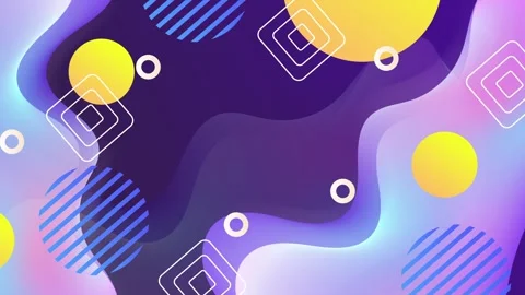 Abstract dynamic geometric design with vibrant colors and patterns seamless 4k Stock Footage 296567059