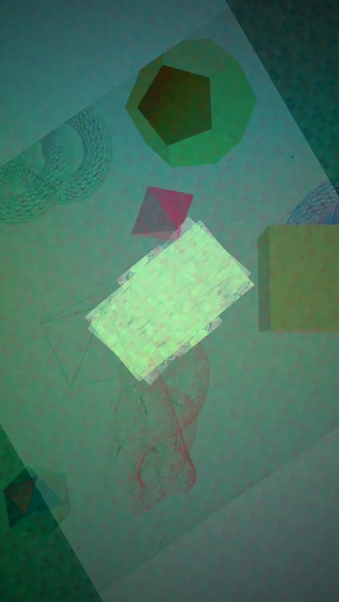 Abstract Dynamic Geometric Motion Vídeo Stock 341478713