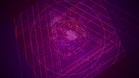 Abstract Dynamic Geometric Motion Vídeo Stock 341536374