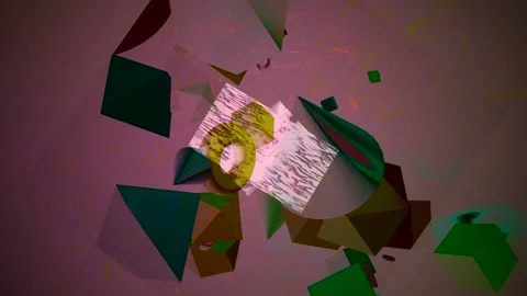 Abstract Dynamic Geometric Motion 库存影片 341537212