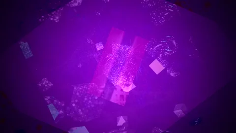 Abstract Dynamic Geometric Motion Vídeo Stock 341570160