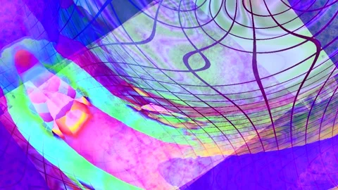 Abstract Dynamic Geometric Motion 库存影片 341959851