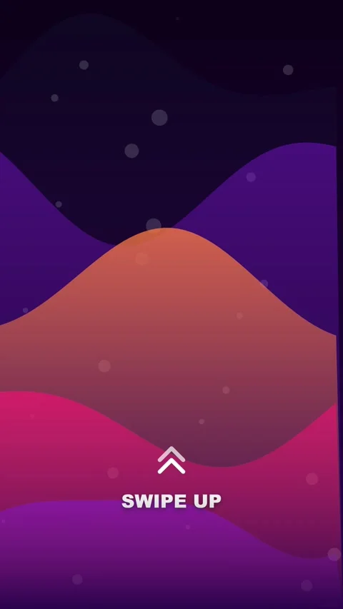 Abstract dynamic gradient background animation with swipe up prompt for soc.. Stock-Footage 347350389