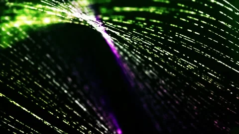 Abstract dynamic green neon light trails streams motion futuristic background Stock Footage 327572016