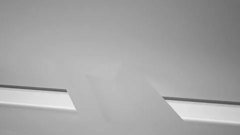 Abstract dynamic interior with black objects and white room . Stock Footage 90755469