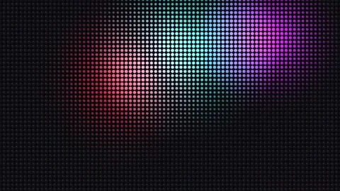 Abstract dynamic light circles moving across dark dotted matrix pattern vid.. Stock Footage 347194253