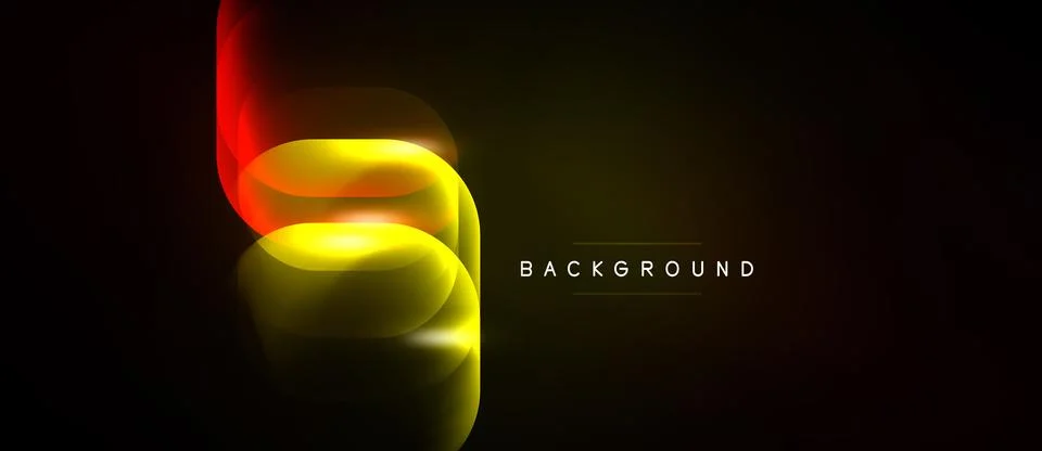 Abstract dynamic lines create vibrant flow. Yellow, orange, red gradients on Illustrazione stock