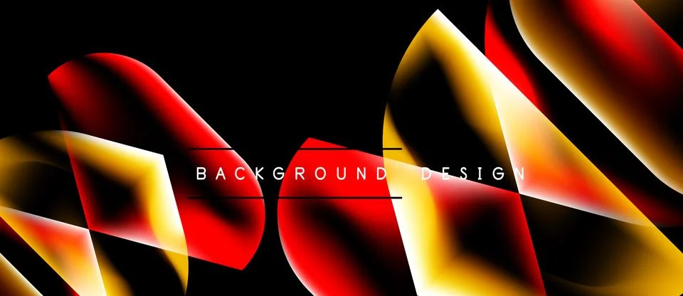 Abstract dynamic lines, red, gold hues. Modern design element, flowing shapes 스톡 일러스트