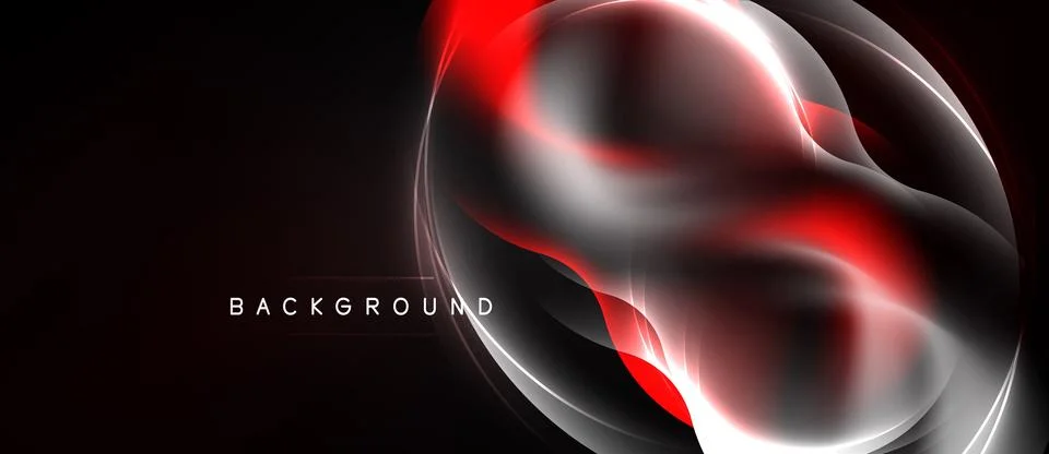 Abstract dynamic lines, red, white, gray. Smooth curves create flowing energy Stock Illustration