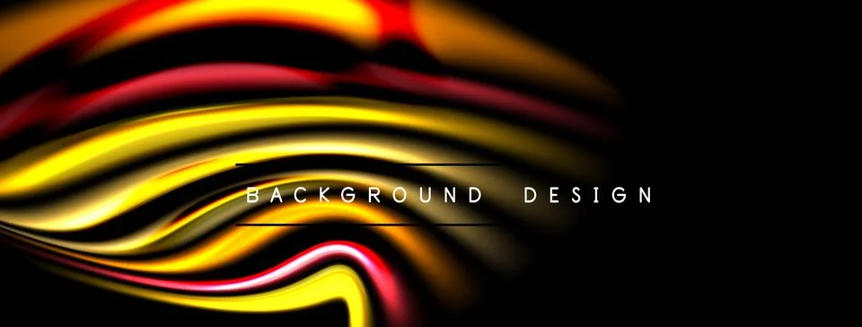 Abstract dynamic lines, vibrant colors, flowing shapes. Modern design element Illustrazione stock