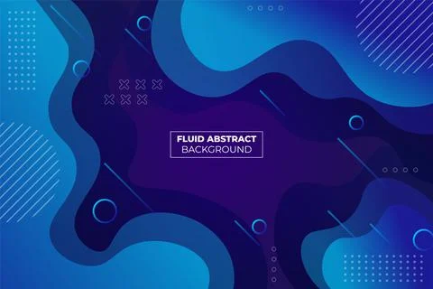 Abstract Dynamic Minimalist Gradient Fluid Blue Background with Geometric Sha Stock Illustration