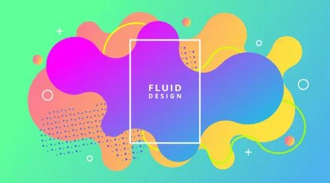 Abstract Dynamic Modern Fluid Liquid gradient background template Stock Illustration