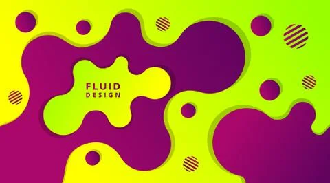 Abstract Dynamic Modern Fluid Liquid gradient background template Illustrazione stock