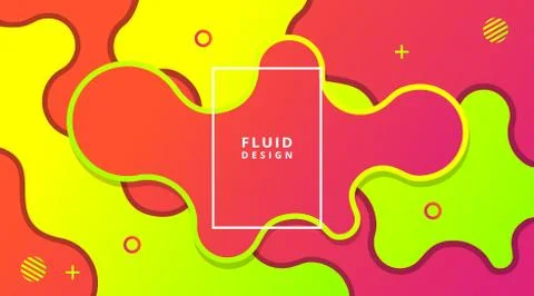 Abstract Dynamic Modern Fluid Liquid gradient background template Stock Illustration