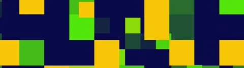 Abstract dynamic mosaic background with moving geometric shapes in yellow, .. Stock Footage 340456715