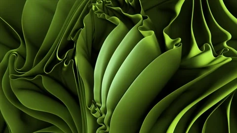 Abstract dynamic motion background with green wave animation footage Stock Footage 327572492