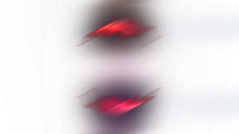 Abstract dynamic motion blur with vibrant red streaks against a clean white Stock Illustration