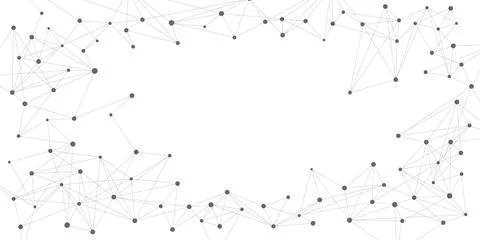 Abstract dynamic motion dots and lines connection on white background Stock Illustration