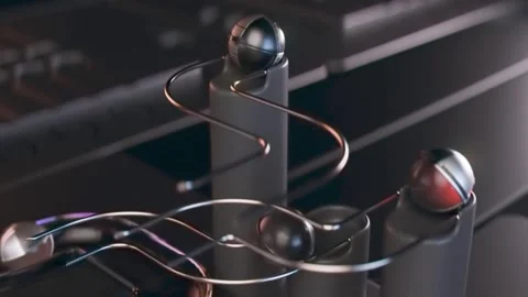 Abstract dynamic motion of rotating 3d render. Stock-Footage 336315667