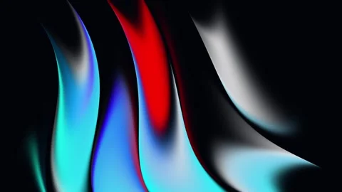 Abstract Dynamic Neon Chrome Wave Background Loop 4K Stock Footage 340876311