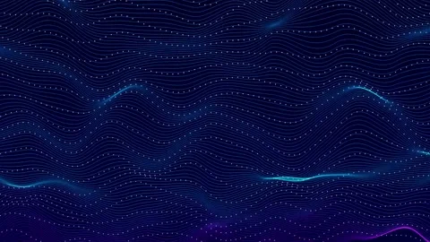 Abstract dynamic particle wave of lines.... | Stock Video | Pond5