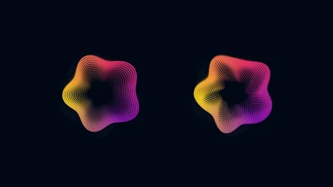 Abstract dynamic pulsating gradient ring shape motion graphics elements fea.. Stock Footage 341426990
