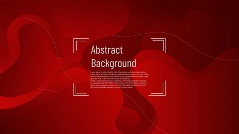 Abstract dynamic red curve graphic, minimal flow layout element background Stock Illustration